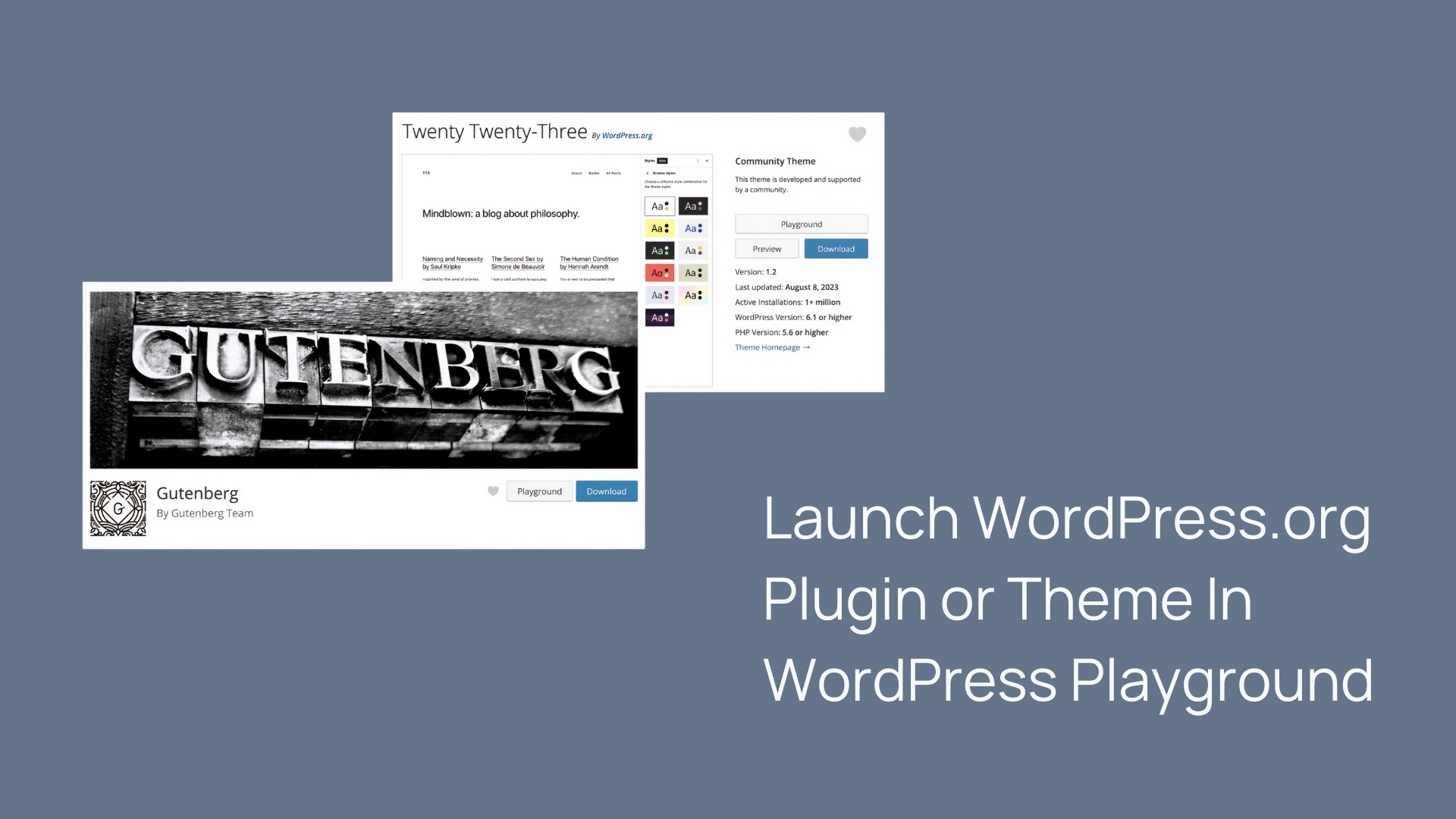 Launch wordpress.org Plugin or Theme in WordPress Playground