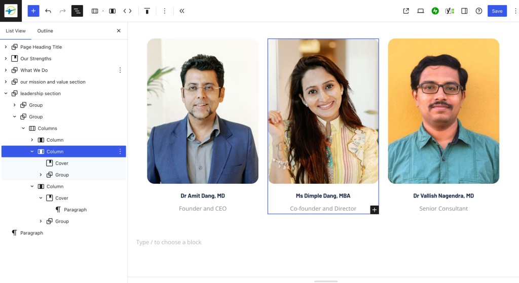 After Migration to WordPress Block Editor editing interface